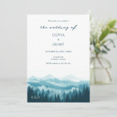 Invitation Code QR de photo de mariage de destination en forê (Debout devant)