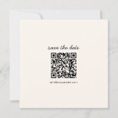 Invitation Code QR de photo d'enfance Enregistrer la date Vin (Dos)