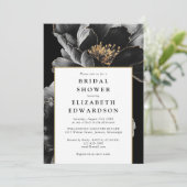 Invitation Code QR de photo florale élégante pour Baby Shower (Debout devant)