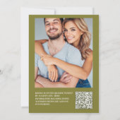 Invitation Code QR de photo Mariage Botanique Mystique Vintag (Dos)