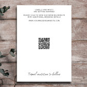 Invitation Code QR de photo noir minimal Enregistrer la date