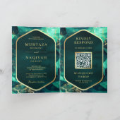 Invitation Code QR de pierre précieuse verte émeraude pour ma (Intérieur)