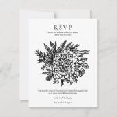 Invitation Code QR de réponse de mariage à la verdure de euca (Devant)