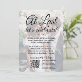 Invitation Code QR de réponse pour la célébration de mariage  (Debout devant)