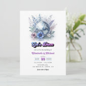 Invitation Code QR de réponse pour le mariage au jardin rétro (Debout devant)