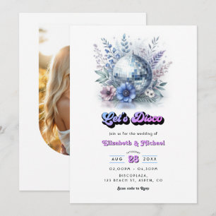 Invitation Code QR de réponse pour le mariage au jardin rétro