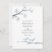 Invitation Code QR de Réponse pour Mariage aux Fleurs de Ceri (Devant)