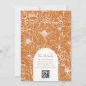 Invitation Code QR de réponse pour mariage avec arche de jard (Dos)