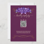 Invitation Code QR de réponse pour mariage en Bourgogne avec  (Dos)
