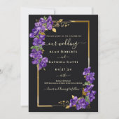 Invitation Code QR de réponse pour mariage en tenue de soirée (Devant)