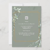 Invitation Code QR de réponse pour un mariage avec de la verd (Dos)