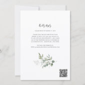 Invitation Code QR de réponse pour un mariage avec de la verd (Dos)