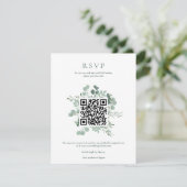 Invitation Code QR de réponse pour un mariage élégant avec eu (Debout devant)