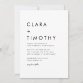 Invitation Code QR de script classique minimal en un seul Mar (Devant)