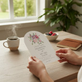 Invitation Code QR de site web d'arche florale tout-en-un