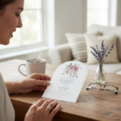 Invitation Code QR de site web d'arche florale tout-en-un