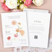 Invitation Code QR de site Web de mariage décontracté unique