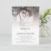 Invitation Code QR de superposition de photo moderne pour mar (Debout devant)