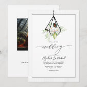 Invitation Code QR de terrarium suspendu géométrique moderne  (Devant / Derrière)