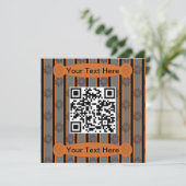 Invitation Code QR de toile d'araignée Halloween amusant et c (Debout devant)