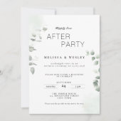 Invitation Code QR de verdure Mariage Party « Pour toujours h (Devant)
