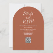 Invitation Code QR d'écriture élégante en terre cuite pour ma (Dos)
