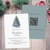 Invitation Code QR dessiné à la main par l'arbre de Noël