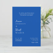 Invitation Code QR d'invitation de site web de mariage bleu m (Debout devant)
