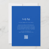 Invitation Code QR d'invitation de site web de mariage bleu m (Dos)