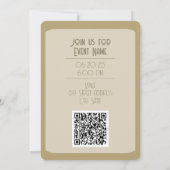 Invitation Code QR d'invitation Fleur de Tigre (Dos)