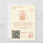 Invitation Code QR Doodle main tiré Verona Sunset Orange (Dos)