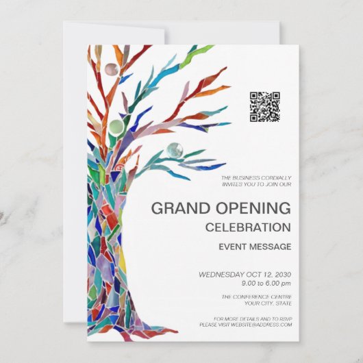 Invitation Code QR d'ouverture d'entreprise (Devant)