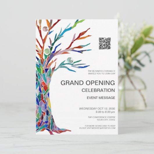 Invitation Code QR d'ouverture d'entreprise (Debout devant)