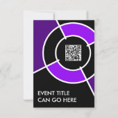 Invitation code QR du bullseye mauve (Devant)
