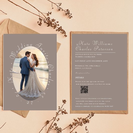 Invitation Code QR du cadre photo élégant