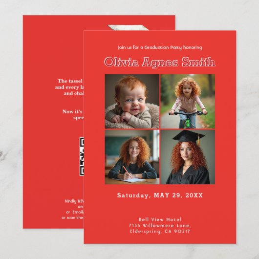 Invitation Code QR du Collège Red Legacy (Devant / Derrière)