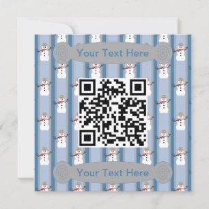 Invitation Code QR du détective Snowman amusant et fantaisist