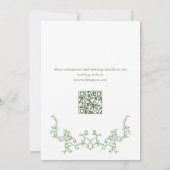 Invitation Code QR du dîner de répétition écologique de Sage  (Dos)