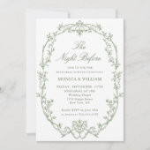 Invitation Code QR du dîner de répétition écologique de Sage (Devant)