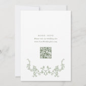 Invitation Code QR du dîner de répétition écologique de Sage (Dos)