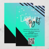Invitation Code QR du Flyer du Bar de la Bright Ladies Night (Devant / Derrière)