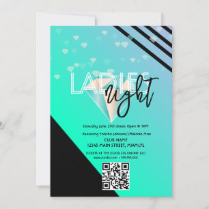 Invitation Code QR du Flyer du Bar de la Bright Ladies Night