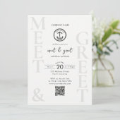 Invitation Code QR du logo de l'événement de dîner de réseaut (Debout devant)