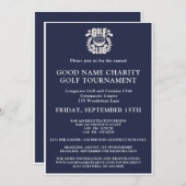 Invitation Code QR du logo du tournoi de golf de charité (Devant / Derrière)