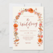 Invitation Code QR du Mariage Fleur sauvage Boho (Devant)