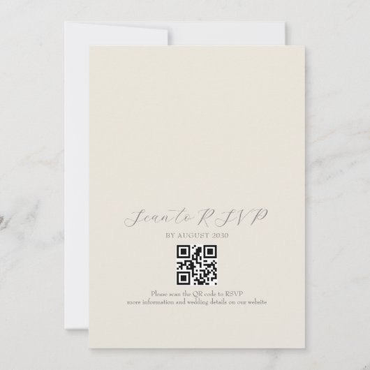 Invitation Code QR du Mariage Fleur sauvage Boho (Dos)