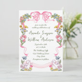 Invitation Code QR du Mariage rétro pour gribouillages à main (Debout devant)