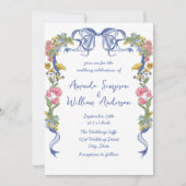 Invitation Code QR du Mariage rétro pour gribouillages à main (Devant)