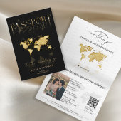 Invitation Code QR du passeport de mariage de destination tro