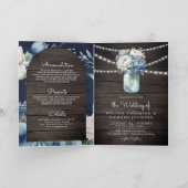 Invitation Code QR du pot Mason de pivoine bleu poussiéreux M (Intérieur)